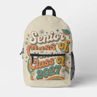 Senior Class Of 2027. Printed Backpack