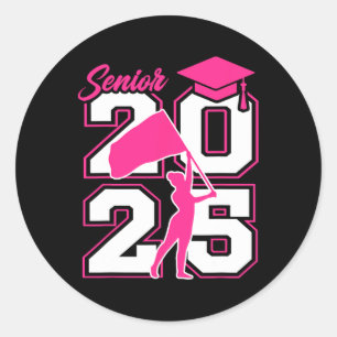 Senior Color Guard 2025 Cl Of 2025 Color Guard Sen Classic Round Sticker