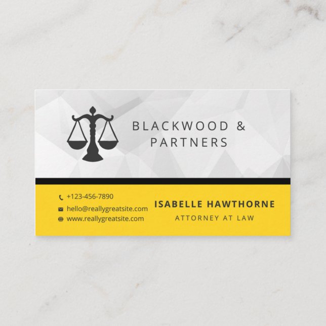Senior Counsel – premium, authoritative Business Card (Back)