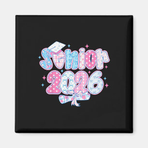 Senior Crown Cl Of 2026 Cute Coquette Bow Teacher Magnet