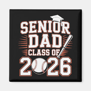 Senior Dad Cl Of 2026 Graduate Baseball 2026 Gradu Magnet