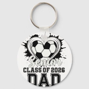 Senior Dad Cl Of 2026 Soccer Drip Melt Graduation Key Ring