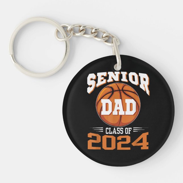 Senior Dad Class of 2024 Key Ring (Front)