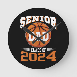 Senior Dad Class of 2024 Round Clock