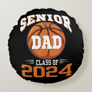 Senior Dad Class of 2024 Round Cushion