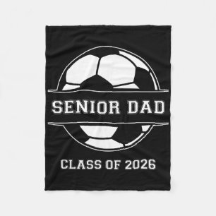 Senior Dad Soccer Cl Of 2026 Graduation Graduate M Fleece Blanket
