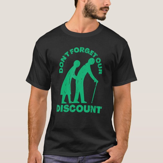 Senior Discount Old People Gag Funny Adult Humour  T-Shirt (Front)