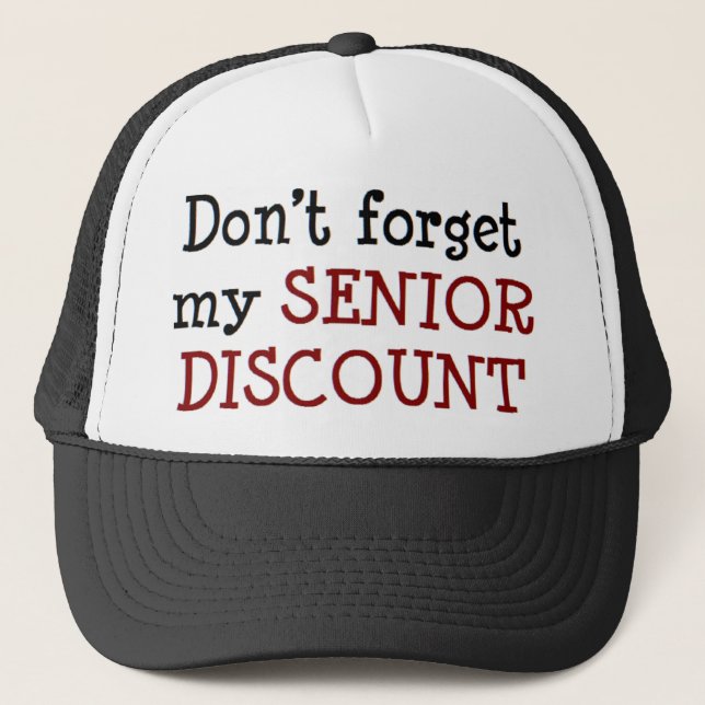 senior discount trucker hat (Front)