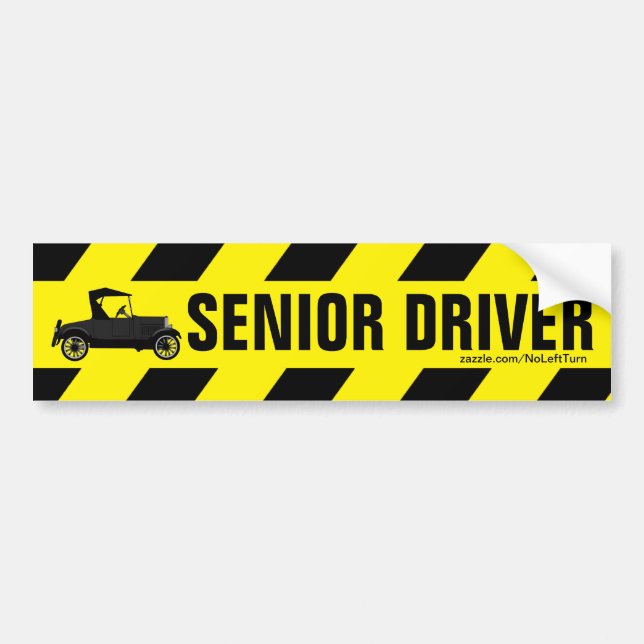 Senior Driver Bumper Sticker (Front)