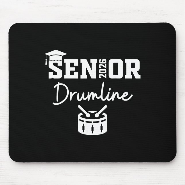 Senior Drumline Cl Of 2026 Marching Band Graduatio Mouse Mat (Front)