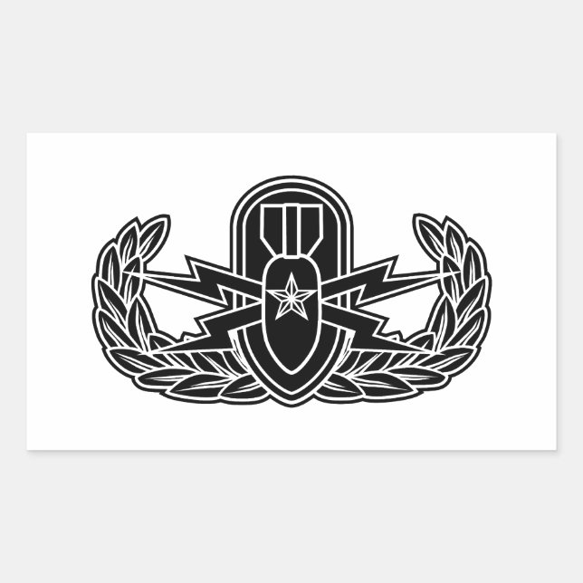 Senior EOD stencil Rectangular Sticker (Front)