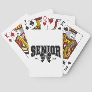 Senior Est 2025 Graduation Student Vintage Playing Cards