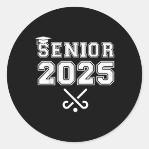 Senior Field Hockey Cl Of 2025 Graduation School G Classic Round Sticker