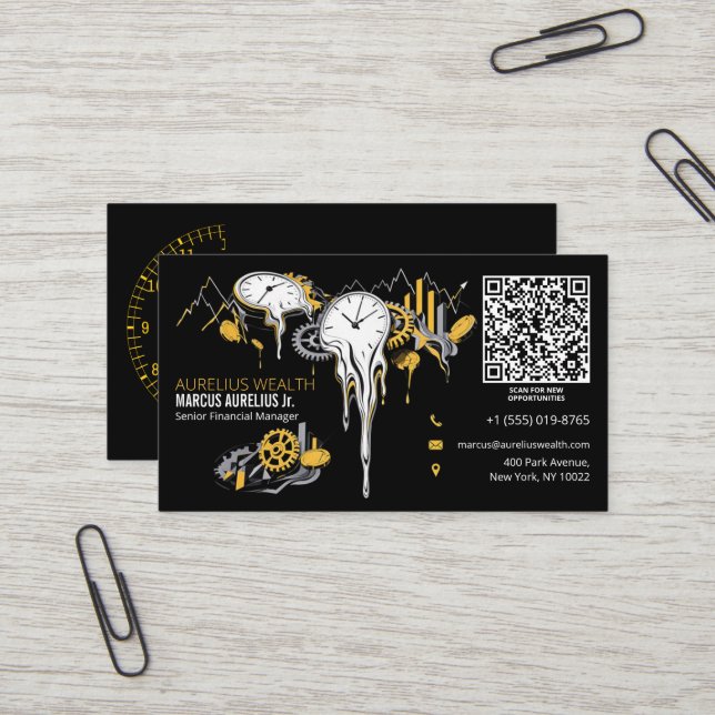 Senior Financial Manager Business Card (Front/Back In Situ)