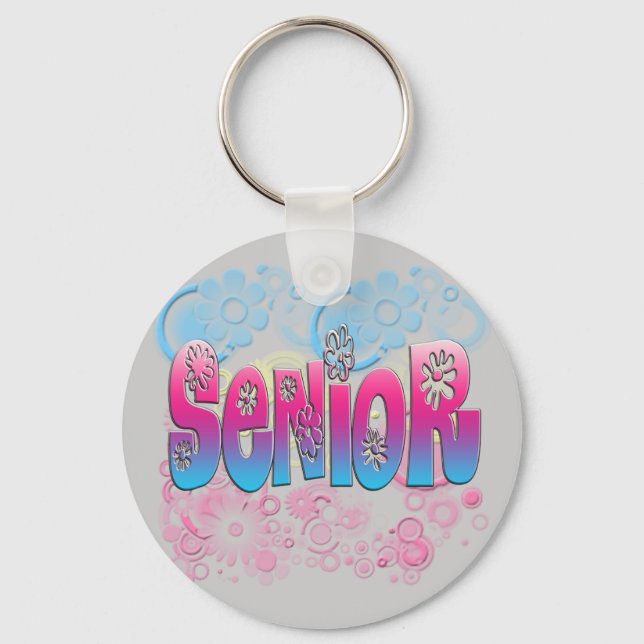 Senior - Flowers 2 Key Ring (Front)