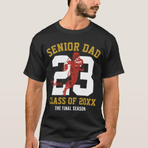 Senior Football Dad Graduate Custom Photo Sports T-Shirt