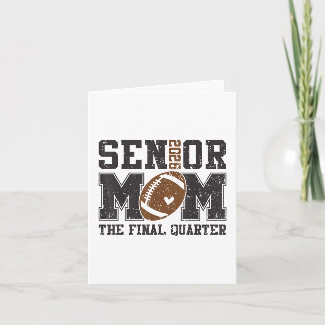 Senior Football Mum Football Mama Game Day Cl Of 2 Card (Front)