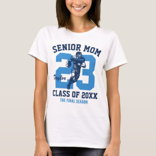 Senior Football Mum Graduate Custom Sports Team T-Shirt