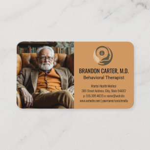 Senior Gentleman   Therapist Business Card