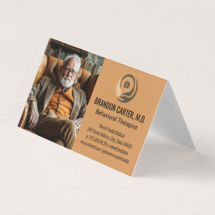 Senior Gentleman   Therapist Business Card