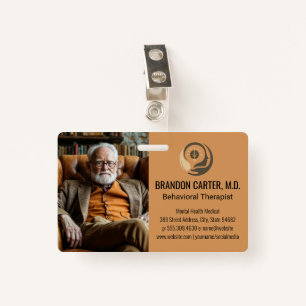 Senior Gentleman   Therapist ID Badge