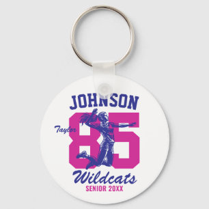 Senior Girl Volleyball Team School Sports Game Day Key Ring