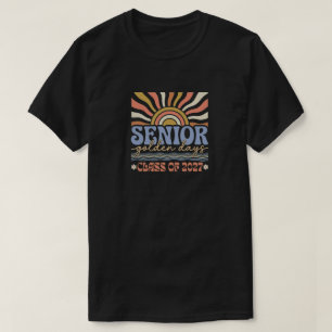 Senior golden days 2027 Boho Colourful High School T-Shirt