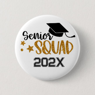 Senior Grad Squad Yearly 6 Cm Round Badge