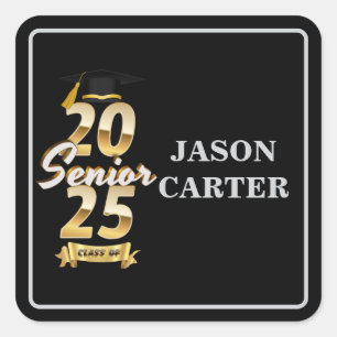 Senior Graduate Class of 2025 Graduation Party Square Sticker