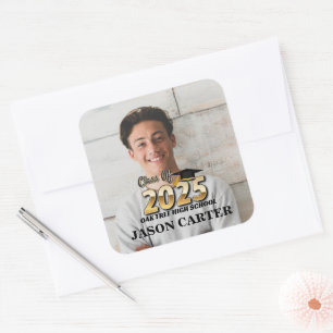 Senior Graduate Class of 2025 Graduation Photo Square Sticker