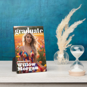 Senior Graduate Photo Magazine Cover Keepsake Plaque