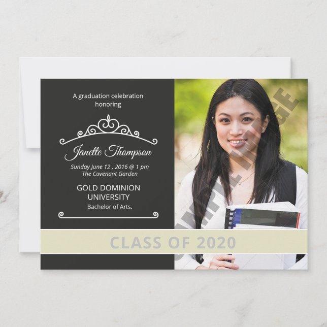Senior Graduation Announcement and Invitation (Front)