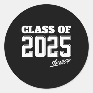 Senior Graduation Cl Of 2025 College University Gr Classic Round Sticker