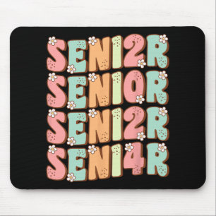 Senior Graduation Cute Groovy Senior Cl Of 2024 Mouse Mat