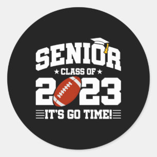 Senior Graduation Football Team Player Senior 2023 Classic Round Sticker