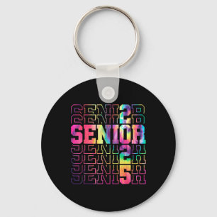 Senior Graduation Gift Cl Of 2025 Senior Tie Dye B Key Ring