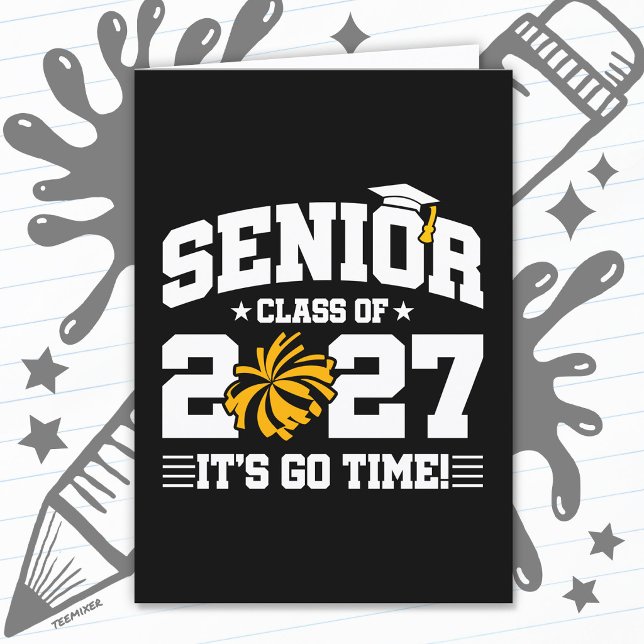 Senior Graduation Quote Cheer Team Class of 2027 Card (Creator Uploaded)