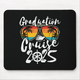 Senior Graduation Trip Cruise 2025 Retro Ship Part Mouse Mat