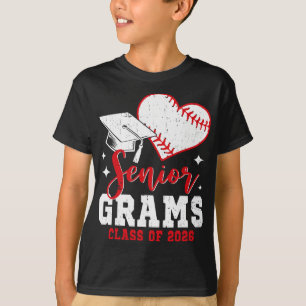 Senior Grams Cl Of 2026 Baseball Graduation T-Shirt