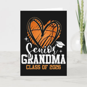 Senior Grandma Cl Of 2026 Basketball Graduation He Card