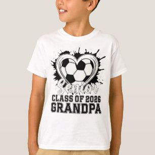 Senior Grandpa Cl Of 2026 Soccer Drip Graduation H T-Shirt