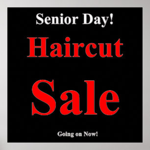 Senior Haircut Sale Poster Matte