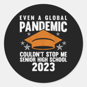 Senior High School 2023 Degree Graduation Graduate Classic Round Sticker