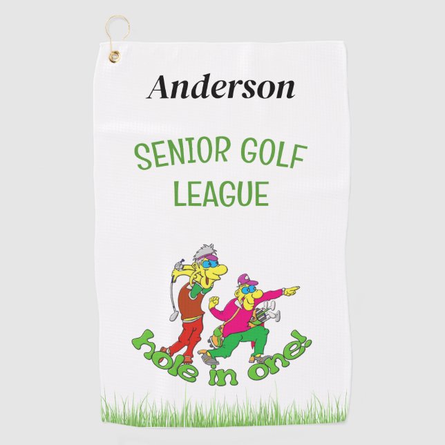 Senior Hole In One Golf Towel (Front)