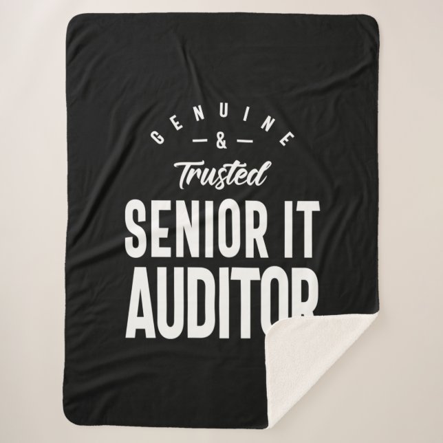 Senior It Auditor Job Title Gift Sherpa Blanket (Front)
