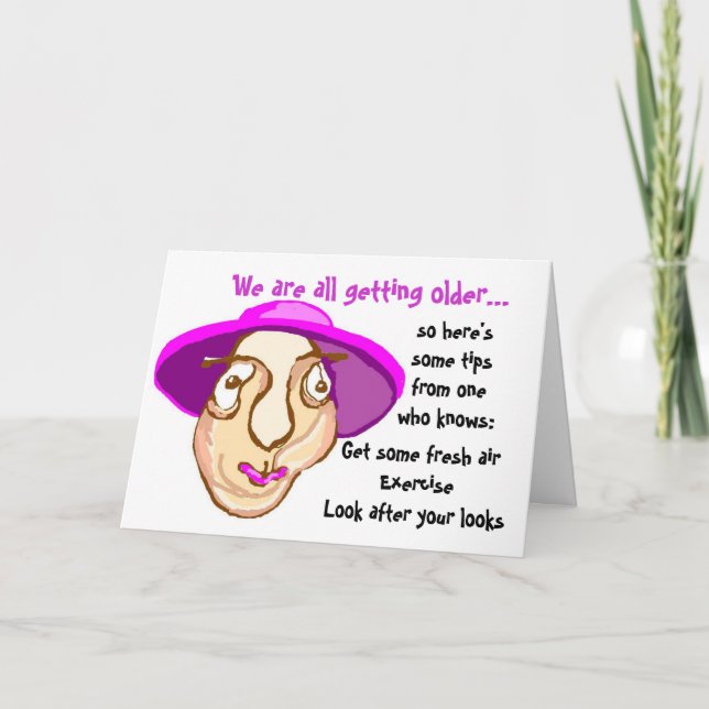 Senior ladies birthday card (Front)