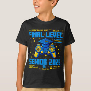 Senior Level 2026 Graduation Final Level Video Gam T-Shirt
