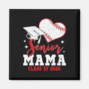 Senior Mama Cl Of 2026 Baseball Graduation Magnet