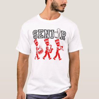 Senior Marching Band with Red Silhouette T-Shirt