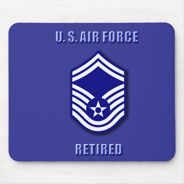 Senior Master Sergeant USAF Mini Basketball Hoop Mouse Mat (Front)